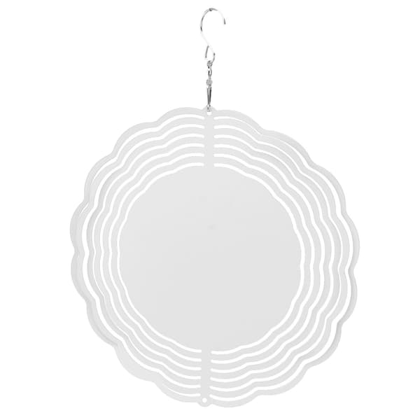 Aluminium Sublimering Vindklokke DIY Blank Dreieskive Utendørs Hage Vindusdekorasjon