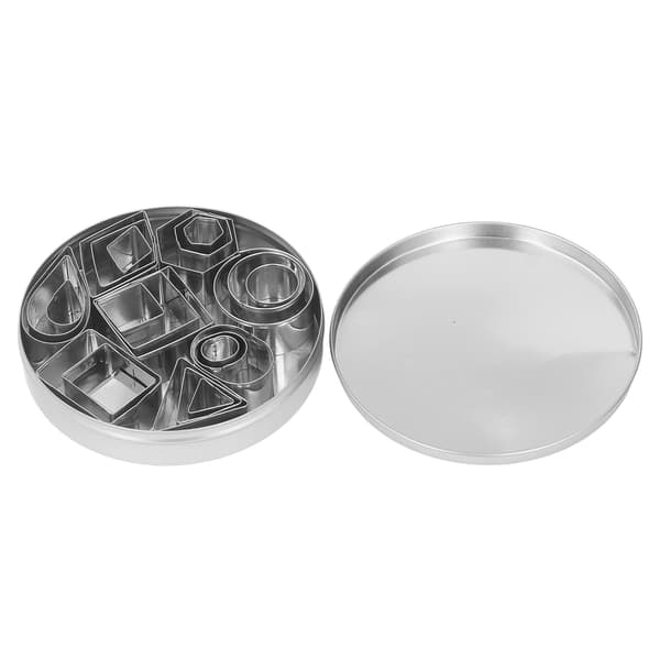 24 st Rostfritt Stål Geometriska Kakformar DIY Bakning Kexformar