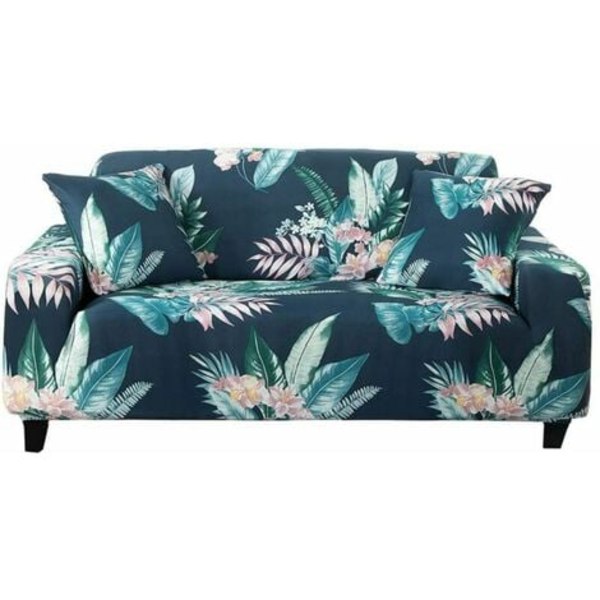 Printed cover, universal sohvapäälliset nojatuoliin/1 istuttava/sohva/kuningatar sohva, huonekalusuoja (vihreä kukka)-