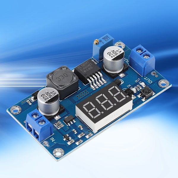 DC 4.5V til 32V Justerbar Boost Converter Modul 5V til 55V Output med Voltmeter Display