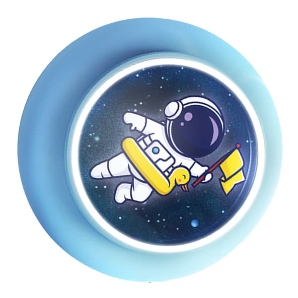 Børns Touch Højdespring Stemmetæller Multifunktionel Selvklæbende Intelligent Stemmeudsendelse Højdetræning Touch Tæller Blå Astronaut