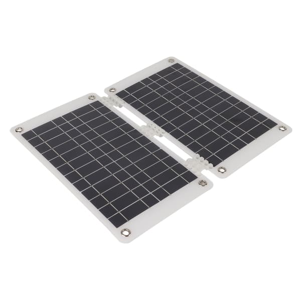 15W 12V Polysilicium Solpanel Oplader Dobbelt USB Output Høj Konvertering Power Bank med Bilopladerkabel