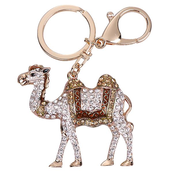 1 kpl Houkutteleva avaimenperä riipus kamelin muotoinen laukku tarvikkeet Muoti avainpidike lahja käsilaukun koristeluun (samppanja)