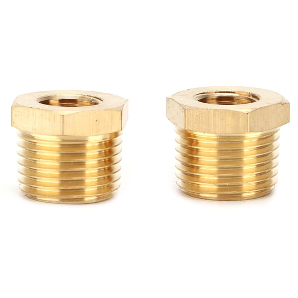 2 stk. Messing Hex Reducer Bøsning 1/2 NPT Han til 1/4 NPT Hun Rør Slange Adapter Biltilbehør