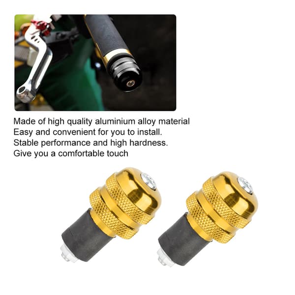 22MM Motorcykelstyrgreb Guld Endetilbehør