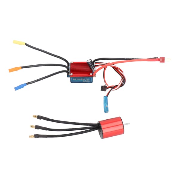 S2430 7200KV Børsteløs Motor 25A ESC til 1/16 1/18 RC Bil