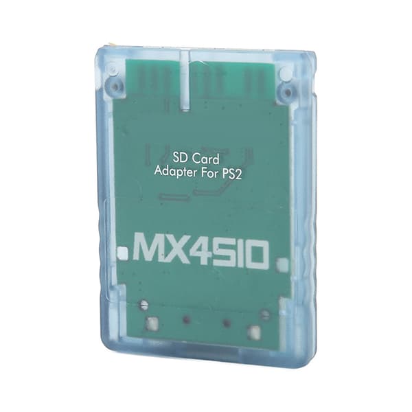 MX4SIO SIO2SD Håndlavet Transparent Blå Hukommelseskort Adapter Stabil Erstatningslæser til PS2