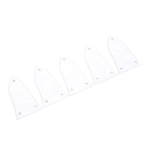 5 st vita gitarrhalsstångsskyddssats 3-håls plast elgitarr bas halsstångsskyddsplåtsats