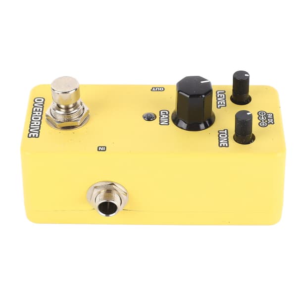 Elektrisk Guitar Effektpedal Enkelt Blok Mini Modulation Forstærker Simulation Pedal Gul Overdrive