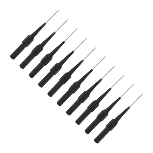 10 stk. 1 mm pen-spids punkteringsfri ledningstestprobe 4,0 mm jack-stift sæde auto reservedelsstik 26.010 sort