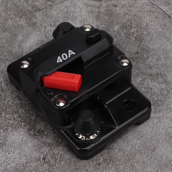 12V 30A 40A 60A Bil Stereo Audio Nulstillingsbar Inline Strømafbryder Selvgendannelsessikring 40A