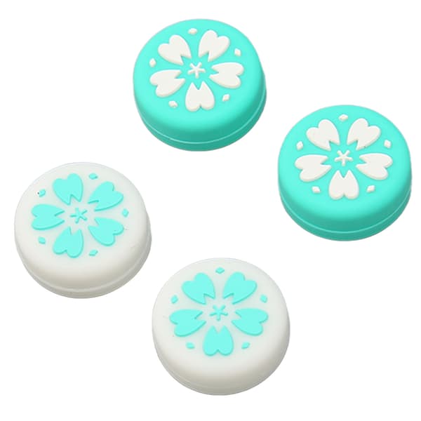 Switch Lite Blå Blød Silikone Joystick Hætter 4 Pak Anti Slip Tommelfingergreb