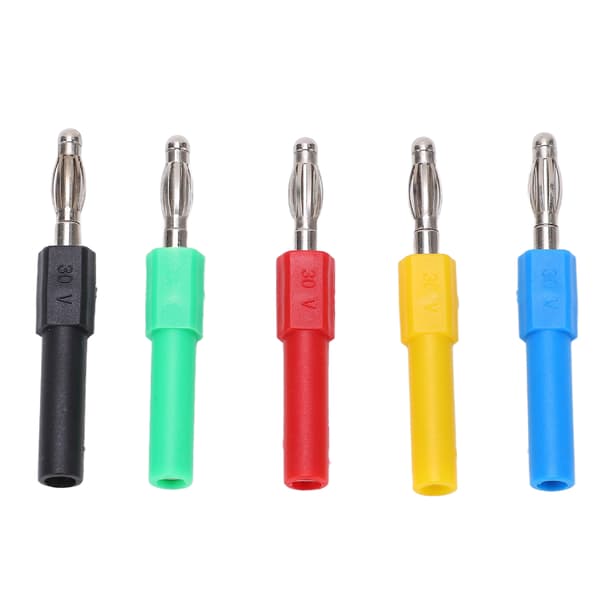 5 stk. J20012 Bananstikforbindelse 4 mm han til 2 mm hun adapter til multimeter