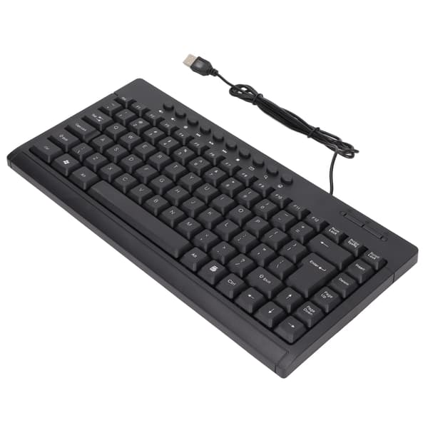 Mini 95 Taster Kablet USB Lille Tastatur til Hjemmekontor Desktop Computer Laptop Sort
