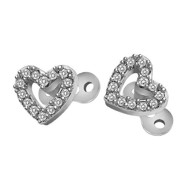 2 stk. Dermal Anchor Toppe og Base Titanium Stål Piercing Smykker Hjerte 1-Yvan 5 5