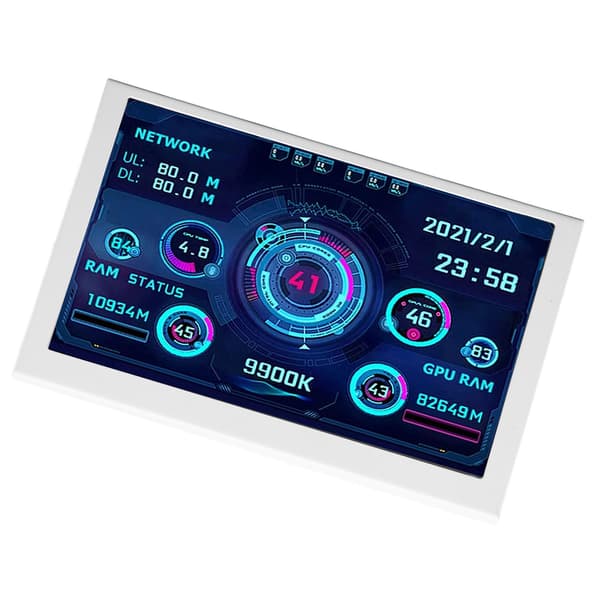 5 tommer Dator Temperatur Monitor IPS USB Mini Skærm PC Sensor Panel Display CPU GPU RAM Data Monitor til Windows