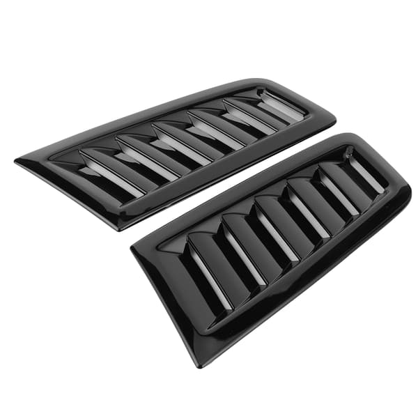 2 stk. Universal Bonnet Luftventiler Motorhjelm Bil Eksteriørdele til Focus RS MK2 Style Gloss Sort