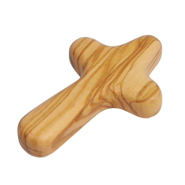 Durable Handmade 5 cm Smooth Comfort Olive Wood Cross