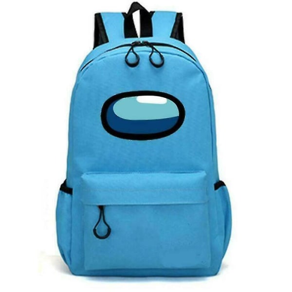 Among Us Game Shoulder Backpack With Chain Bag Reseryggsäck-Ljusblå Light blue