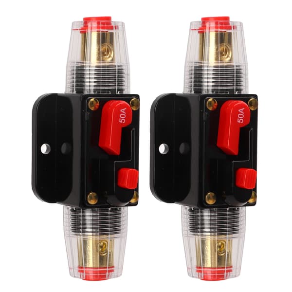 12V 24V Manuell Reset Inline Strømbryter Sikringsholder Batterisko Varmekrymper Bil Båt Lydsystem 50A