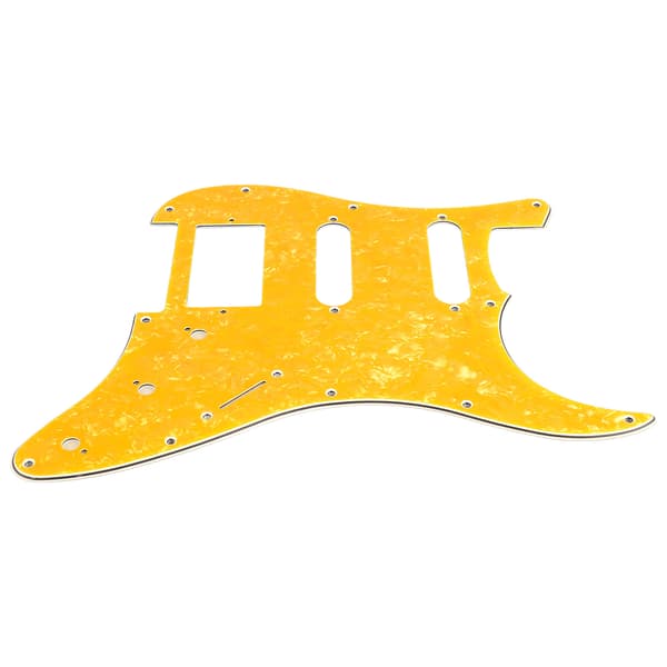 Elgitarr Plektrumskydd PVC Plastskydd Repskydd Frontplatta Panelöverdrag Instrumenttillbehör Gul Pärlfärg GSSH64