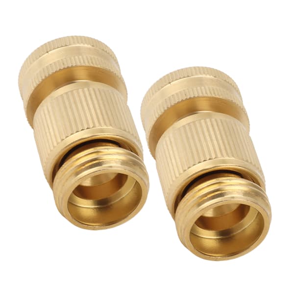 2 STK Messing 3/4 Tomme Havslange Hurtigkobling Han Hun Reparationsadapter