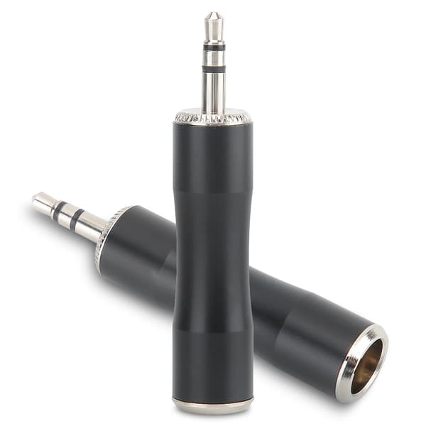 2 stk. 3,5 mm han til forgyldt mini XLR 3-benet hanbalanceret lydadapterstik