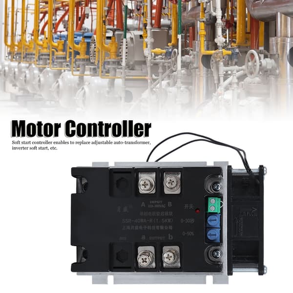 Soft Start Controller Elektriske Deler Aluminium Base Enkeltfase 2-Fase Motor Tilbehørsmodul Radiator