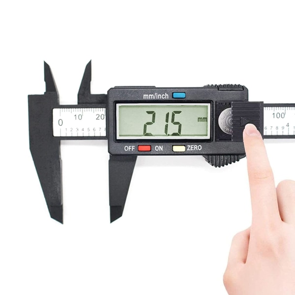 Digital Vernier Caliper, 150 mm stor LCD-skærm Elektronisk Vernier Caliper, Rustfrit stål Digital Precision Måleværktøj til husholdning, smykker a