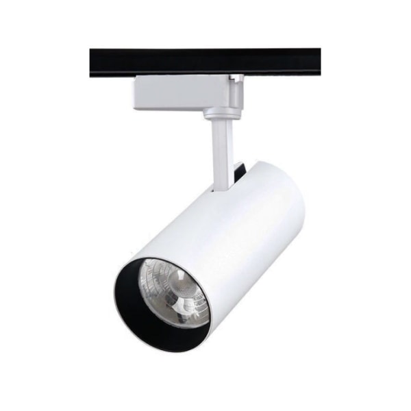 Spotlight LED spor lys, 30W spor lys, indkøbscenter og supermarked spor lys, højeffekt COB spor lys (hvid skal-hvidt lys-6000K, 20w