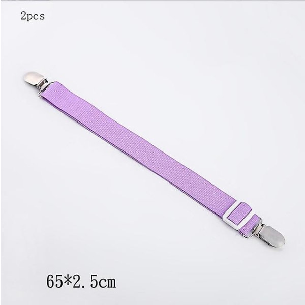 2st justerbar elastisk lakan Fästklämma Antilöpande bordsduk Spänne Soffa Cover Hörnhållarklämma purple