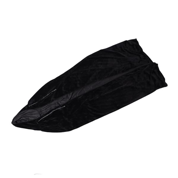 Sort Fløjl Hætte Kappe Stor Heksekappe Blød Behagelig Fest Cosplay Rollespil Kostume