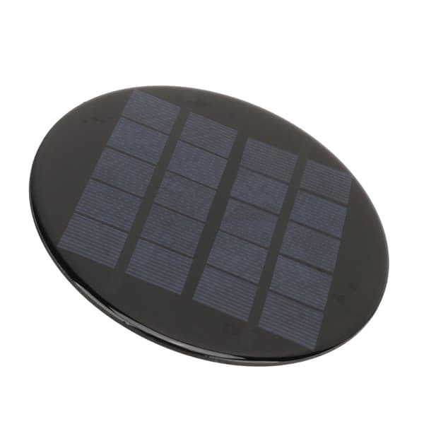 Mini Rundt Solcellepanel 1.1W 5V 120mm Oppladbart 3.7V Batteri Liten Polykrystallinsk Silisium Solcellemodul
