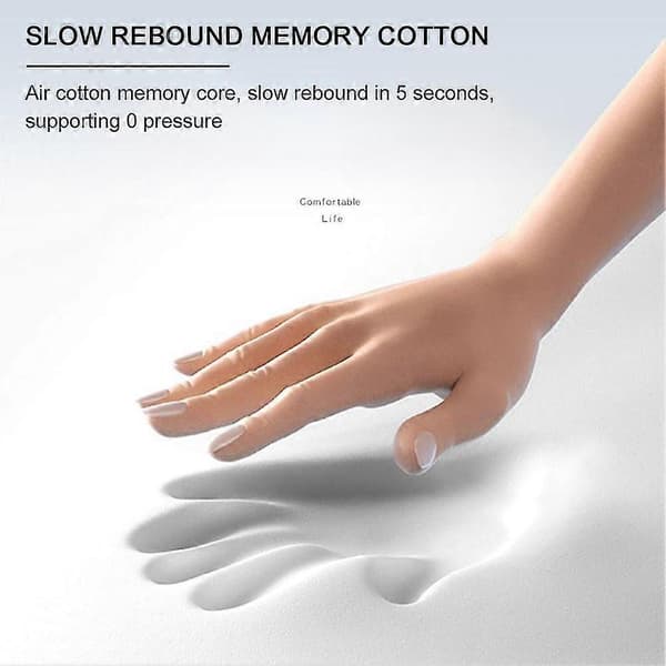 Cervical Memory-Foam Nakkepude Massage Varme Træk til Sovende Langsom Rebound Memory Pude Ergonomisk Støtte Per Gray Single