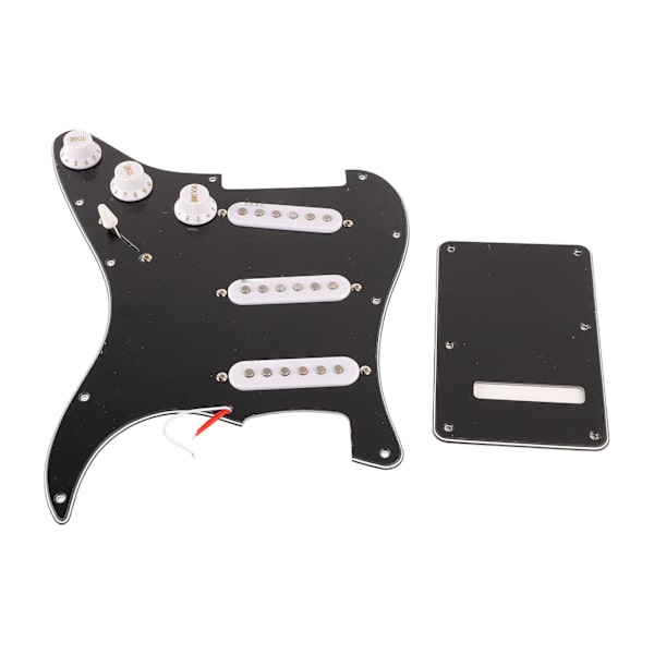 Pickguard Guitar Scratch Plate Loading Guards med bagdækselplade til musikinstrumenttilbehør sort