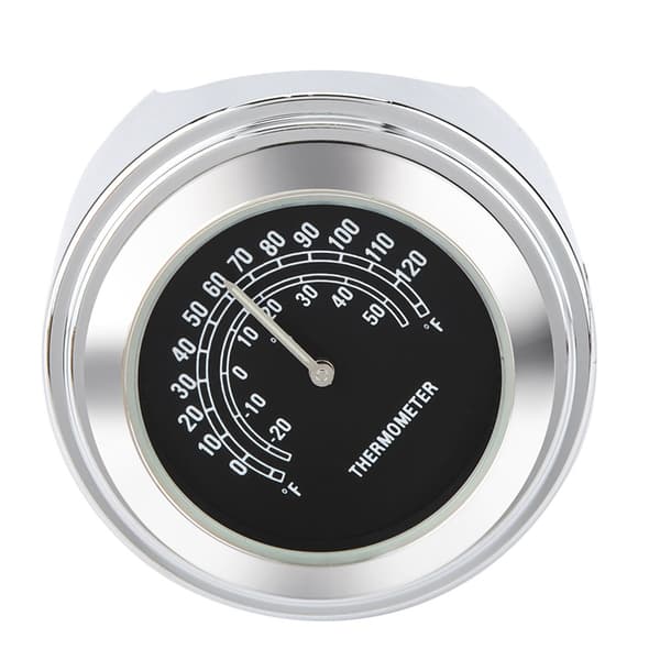 22mm 25mm Vattentät Motorcykel Styre Termometer Svart
