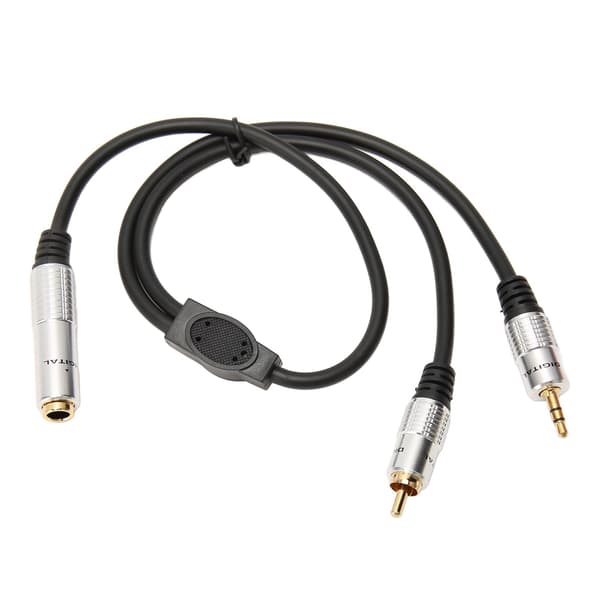 6,35 mm til 3,5 mm RCA-kabel hun til han forgyldt stik lydsplitterledning 0,5 m
