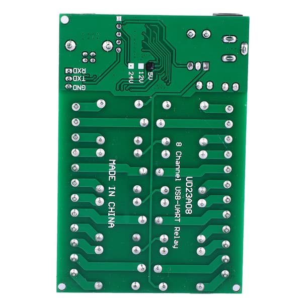 USB Relémodul 8 Kanaler UART Seriell Port Motorstyring DC5V Datamaskingrensesnitt