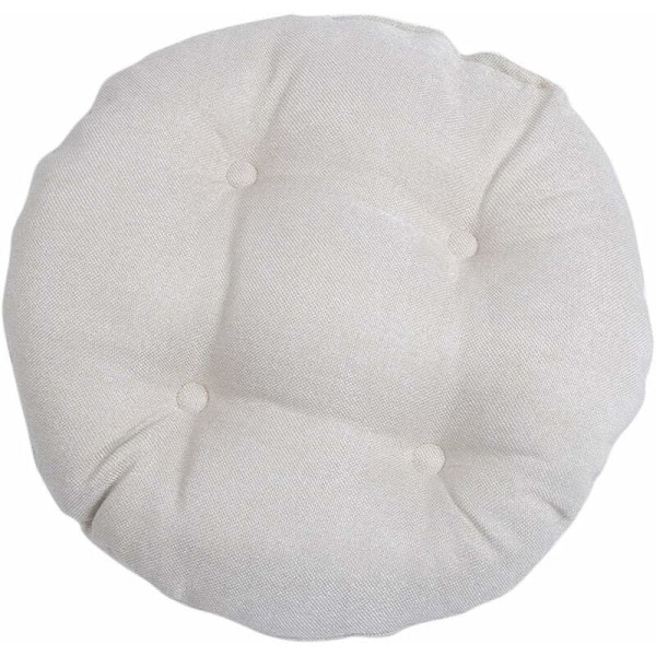 Pyöreä futon tyyny, japanilainen pellava istuintyyny Paksu 8 cm lokero Valkoinen Jooga Parveke Lattia Tatami Matt tuoli Cu