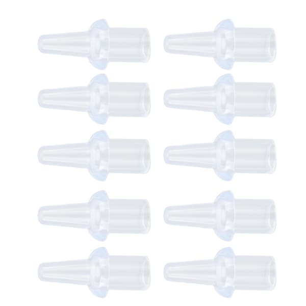 10 stk. silikon klysternesetipper 8 mm indre diameter vaskbare myke private spyleerstatninger