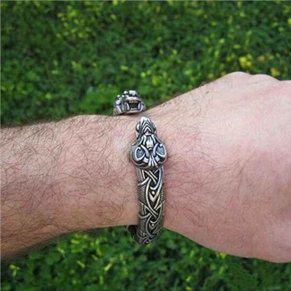 Handgjorda armband smycken prydnad för Viking Wolf armband