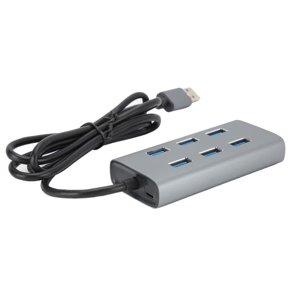 USB 3.0 Hub 7 Portar 5Gbps Aluminiumlegering Portabel Adapter för PC Laptop