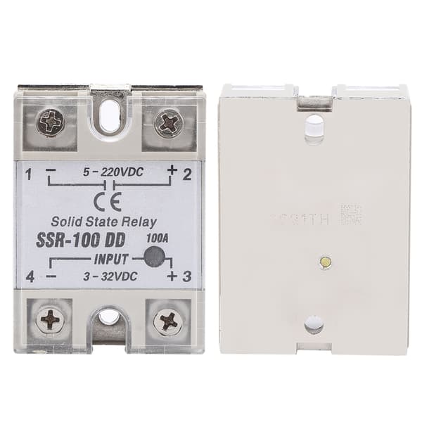 SSR 100DD Solid State Relä DC 5 220VDC Kontaktlös Brytare Hög Kvalitet