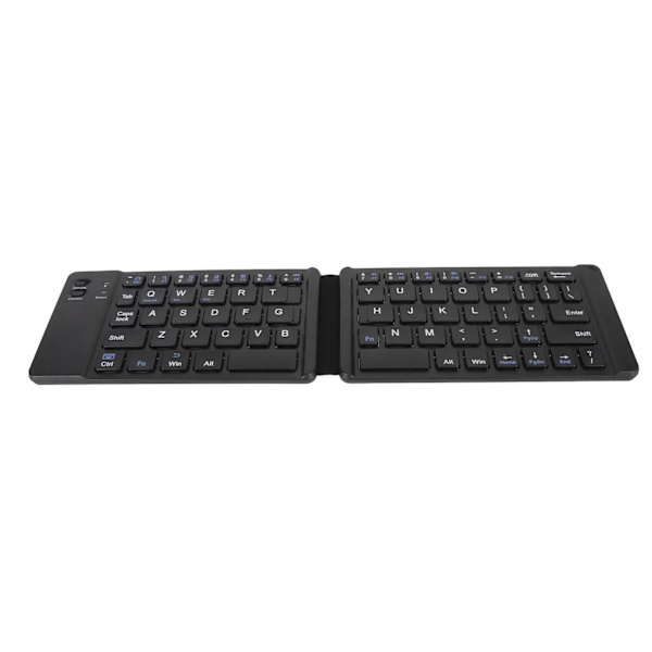 Foldbart Bluetooth-tastatur, slankt, bærbart, trådløst, Windows 7 8, tablet, notebook, mobiltelefon, sort