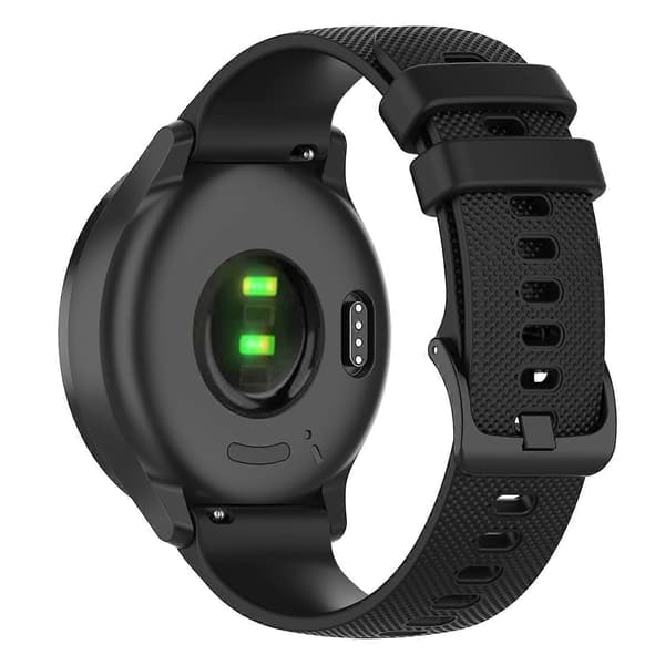 22mm Watch Strap for Samsung Galaxy Watch3 45mm / Asus Zenwatch Silicone Strap Grid Pattern Black