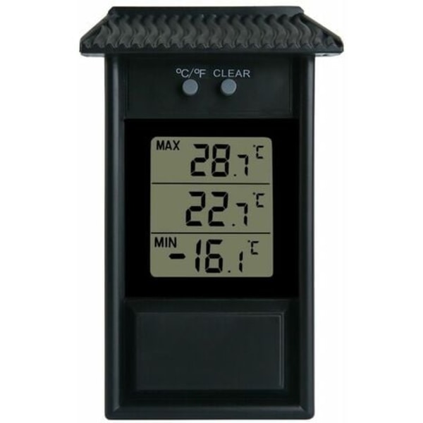 Drivhustermometer, Vandtæt Min Digital Drivhustermometer Monitor 0,1°C Opløsning, -20 til 50°C Temperatur