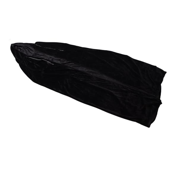 Sort Fløjl Hætte Kappe Stor Heksekappe Blød Behagelig Fest Cosplay Rollespil Kostume