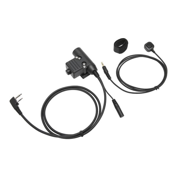Icom V8 V80 V82 U94 PTT System Hands Free Plug and Play Adapter med Fingermikrofon