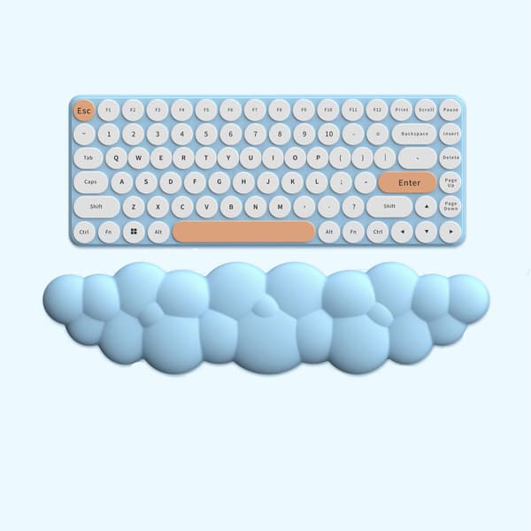 Sky Musematte Håndleddsstøtte Memory Foam Myk Blå Søt Tretthetslindring Forebygger Deformasjon