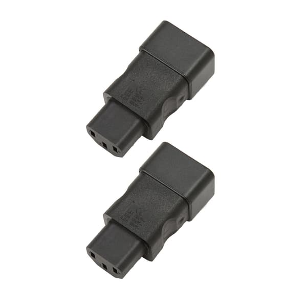 2 STK IEC320 C20 til IEC320 C13 Strømadapter Plug and Play for UPS PDU Server Socket